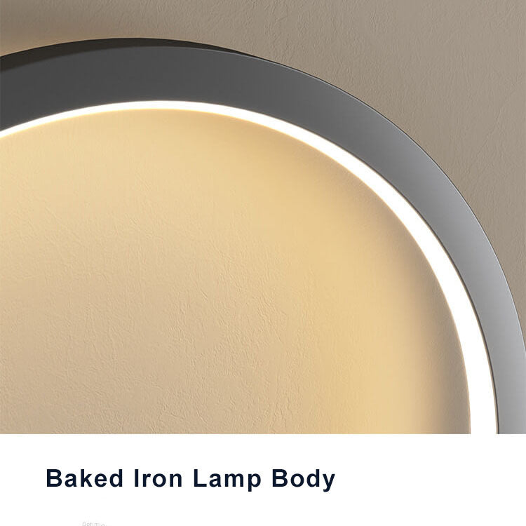 Minimalistisk rund LED-vägglampa med arm, 1 ljus