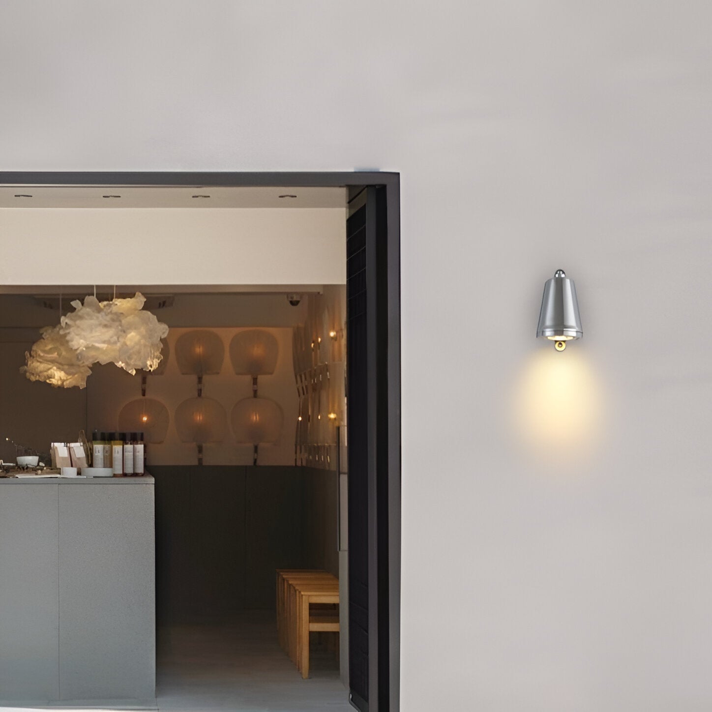 Minimalistisk LED-utomhusvägglampa i aluminium – väderbeständig