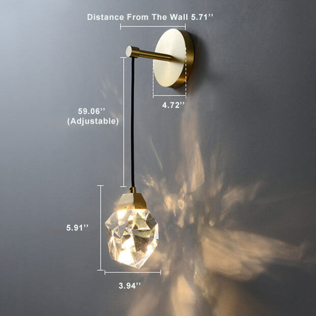 CrystalLux - Modern vägglampa med kristaller och LED-belysning