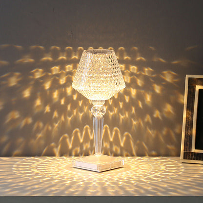 Kristallbordslampa med 3 dimbara belysningsalternativ