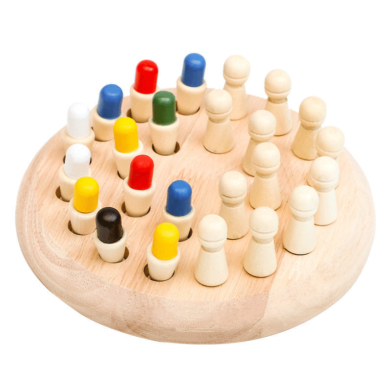 Utbildningsspel i trä Memory schack