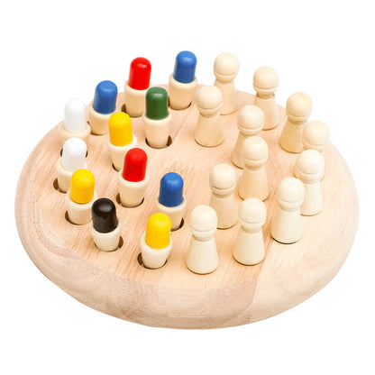 Utbildningsspel i trä Memory schack