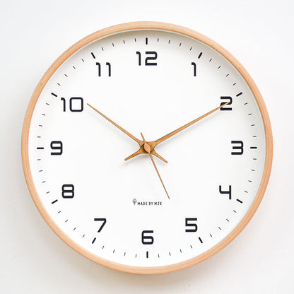 Minimalistisk Analog Väggdekoration i Trä för Hemmet