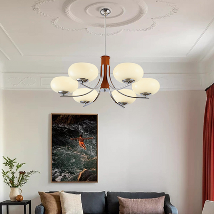 Lunaro | Bauhaus Pendellampa med 3/5 opalglas-huvuden