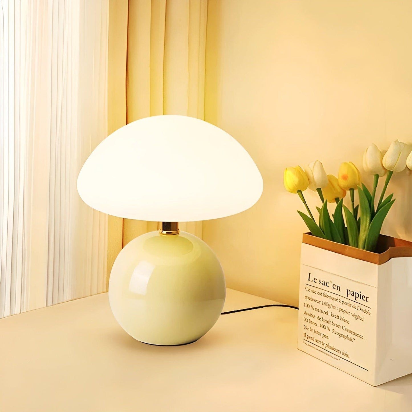 CreamyShine Lamp - Mysig svamp nattdukslampa