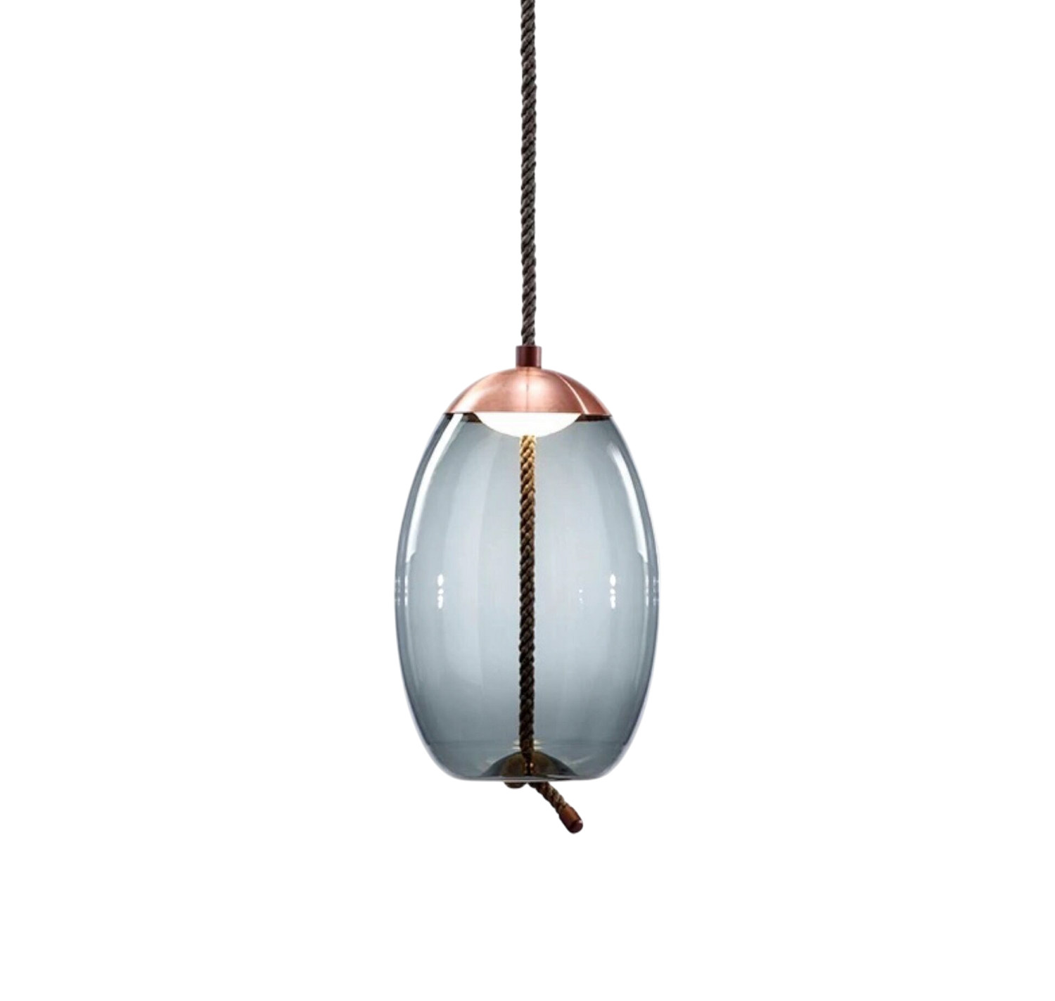 Isolara – Pendellampa i roséguld med snöraffinering