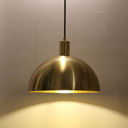 Mitten av seklet Moderne Messing Kupa Hänglampa