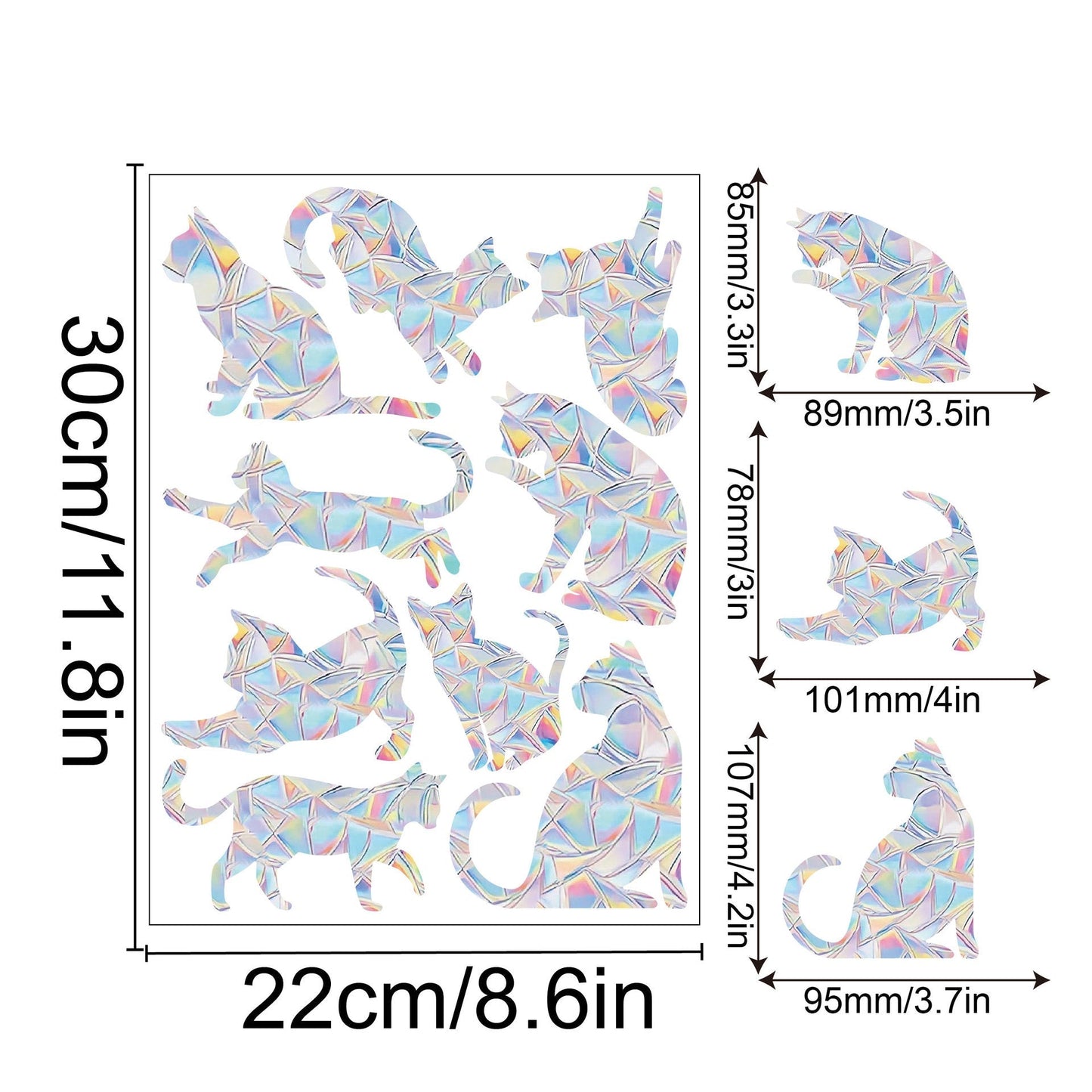 Regnbåge Fönster Klistermärke