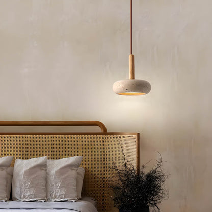 Lumivora™ – Elegant Travertinsten Pendant