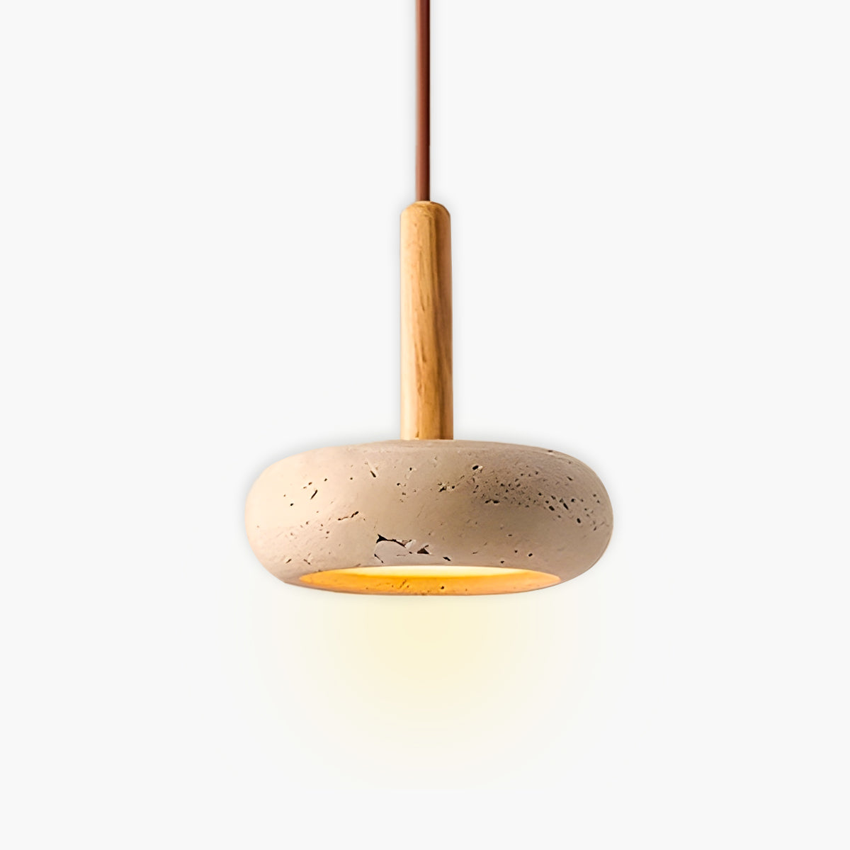Lumivora™ – Elegant Travertinsten Pendant