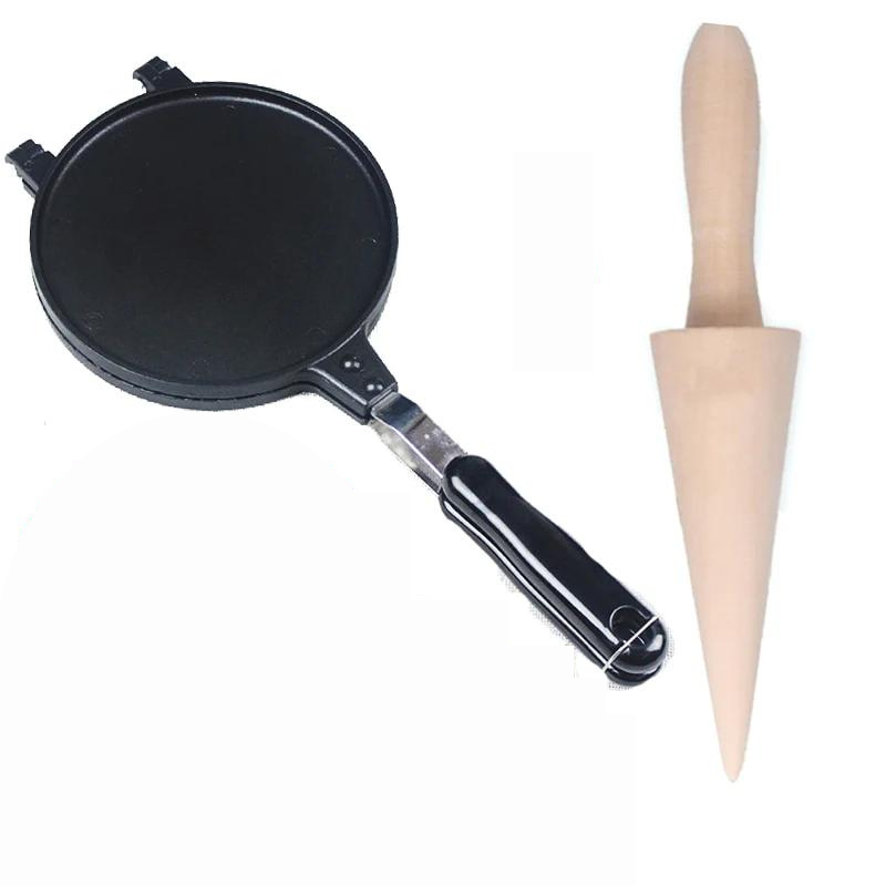 Carvallo Waffle Pan with Shape | Quick Breakfast Delight | For Children & Family | Stainless Steel with Non-Stick Handle