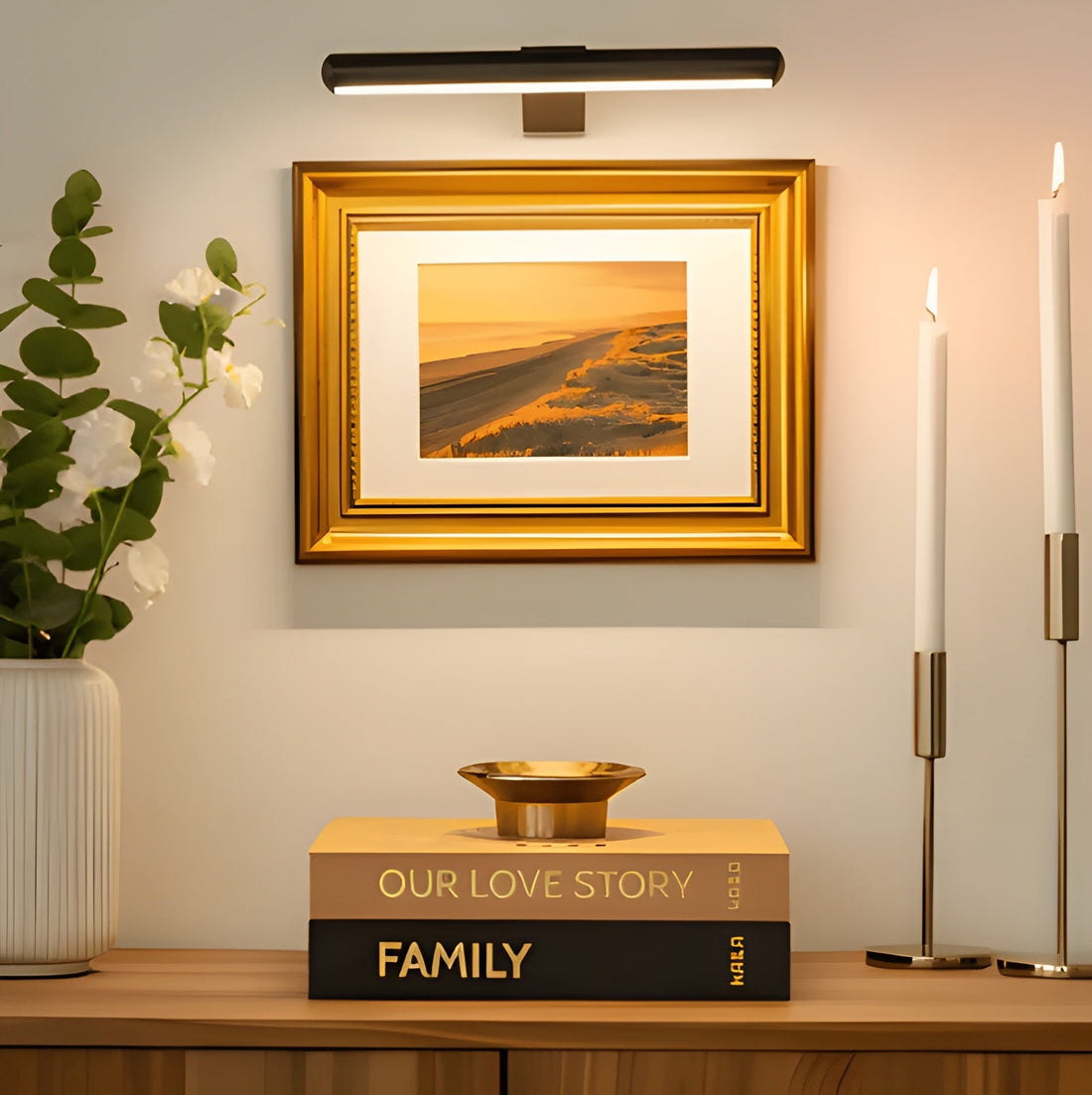 Trådlös LED-vägglampa – 120° roterbar &amp; uppladdningsbar via USB | Flexibel &amp; modern