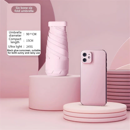 PocketSun Paraply - Lätt Kompakt Fällbar Reseparaply