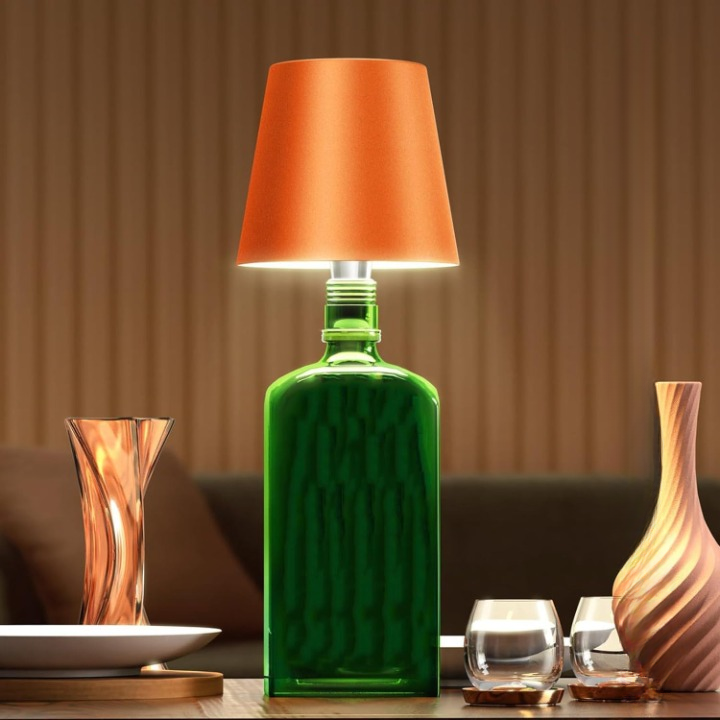 GlowBottle - LED Flee lamp med Dimbart Touchkontroll, Trådlös och Uppladdningsbar
