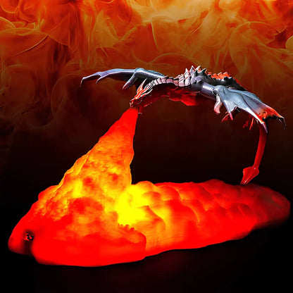 LED Fantasy Dragon Flame Bordslampa