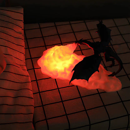LED Fantasy Dragon Flame Bordslampa