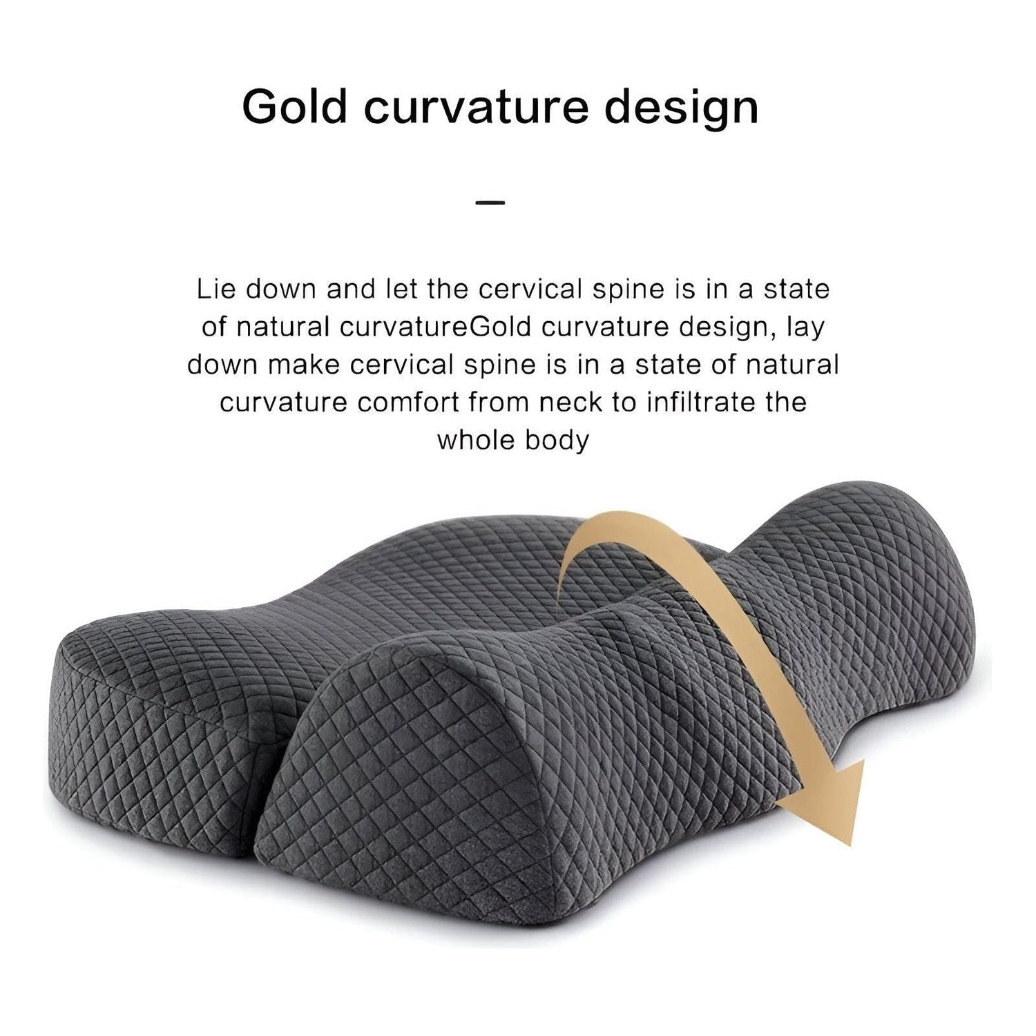 OrthoLuxe Kudde - Ergonomisk Cervikal Minneskum Konturkudde