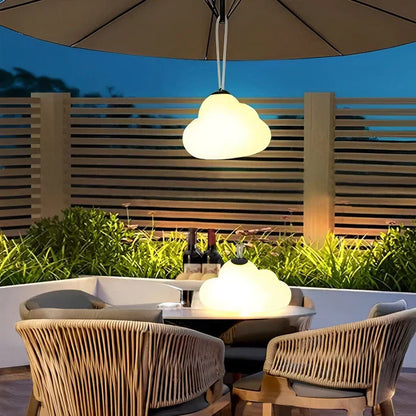 NimbusGlow – Moln-inspired outdoor pendant lamp for dreamy evenings