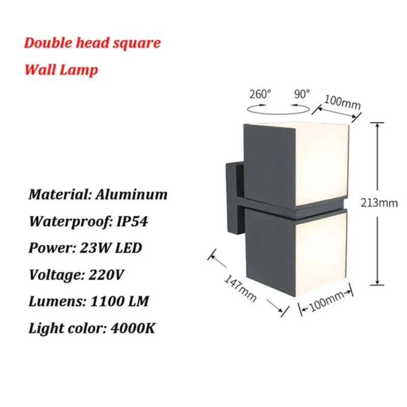 LichtStijl - LED Utomhusvägglampa för Moderna Trädgårdar
