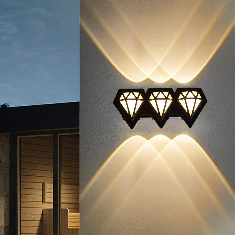 Carvallo LED Utomhusvägglampa Vattentät | Moderndesign | IP65 Väderbeständig | 6,5x18x8 cm | Aluminiumhus