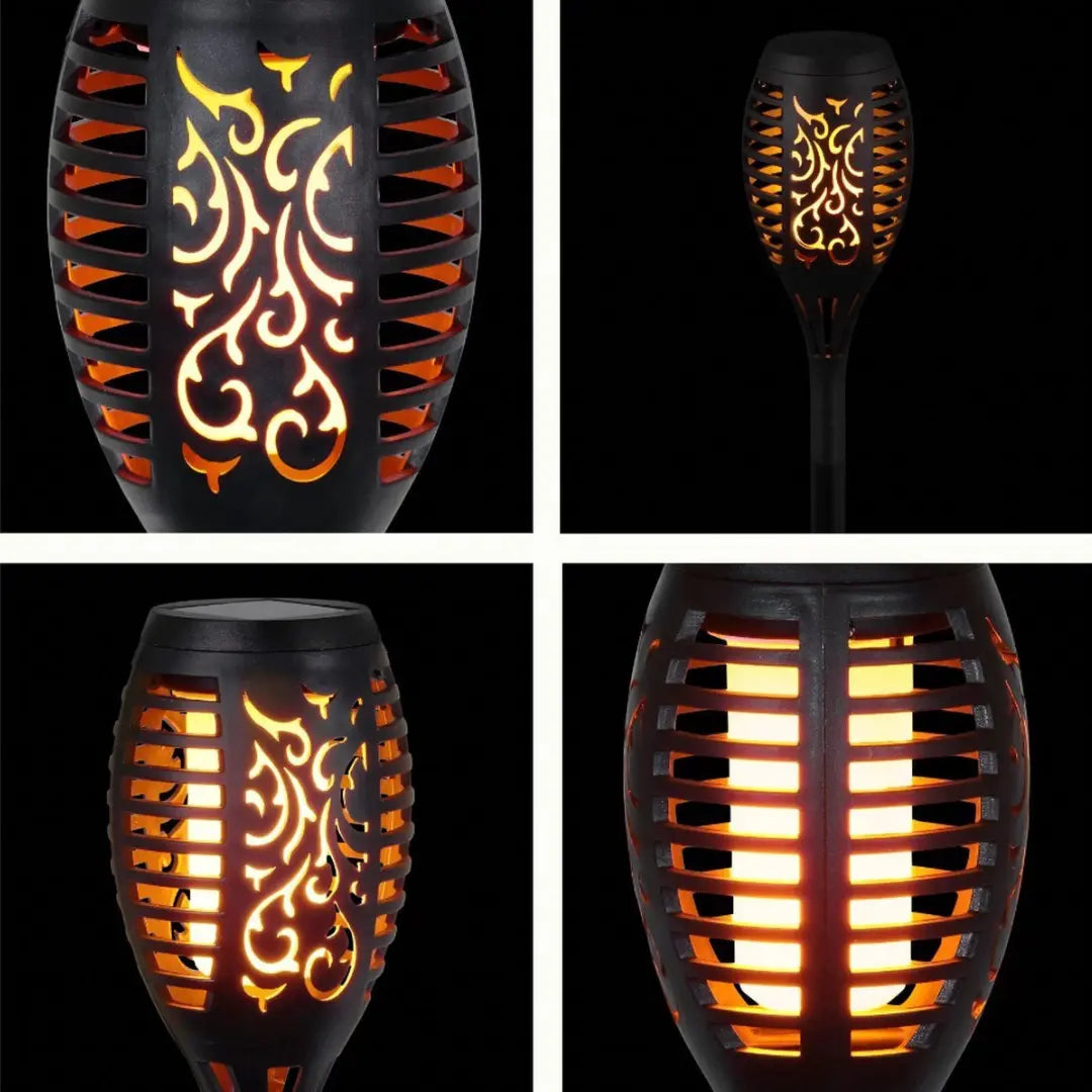 Solcellsdrivna LED-facklor – SolarFlame Design