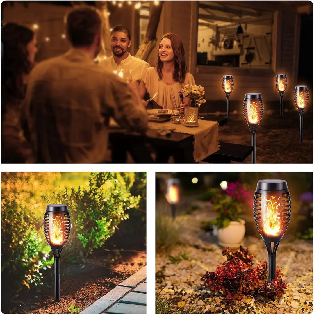 Solcellsdrivna LED-facklor – SolarFlame Design