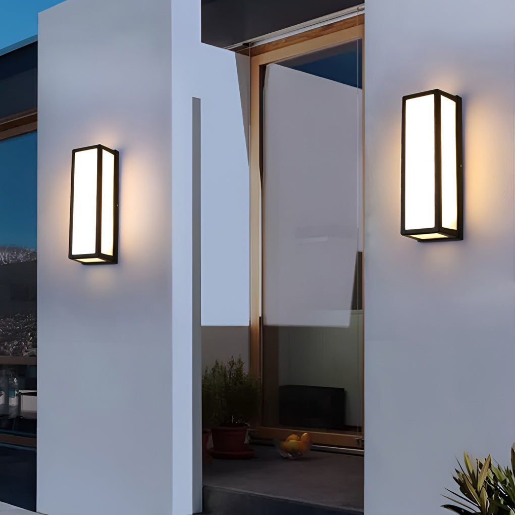 Utomhus vägglampa svart aluminium lyktstolpe