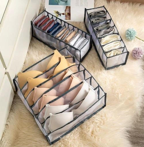 Luxora Stiliga Förvaringsboxar För Underkläder - 3-Pack Set