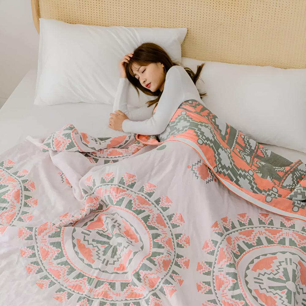 Rustik Vandrare Bomullsfilt