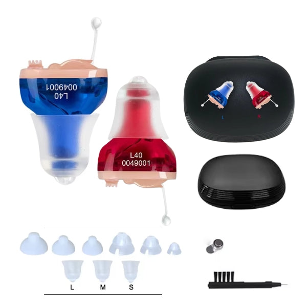 Uppladdningsbart osynligt hörhjälpmedel för vuxna