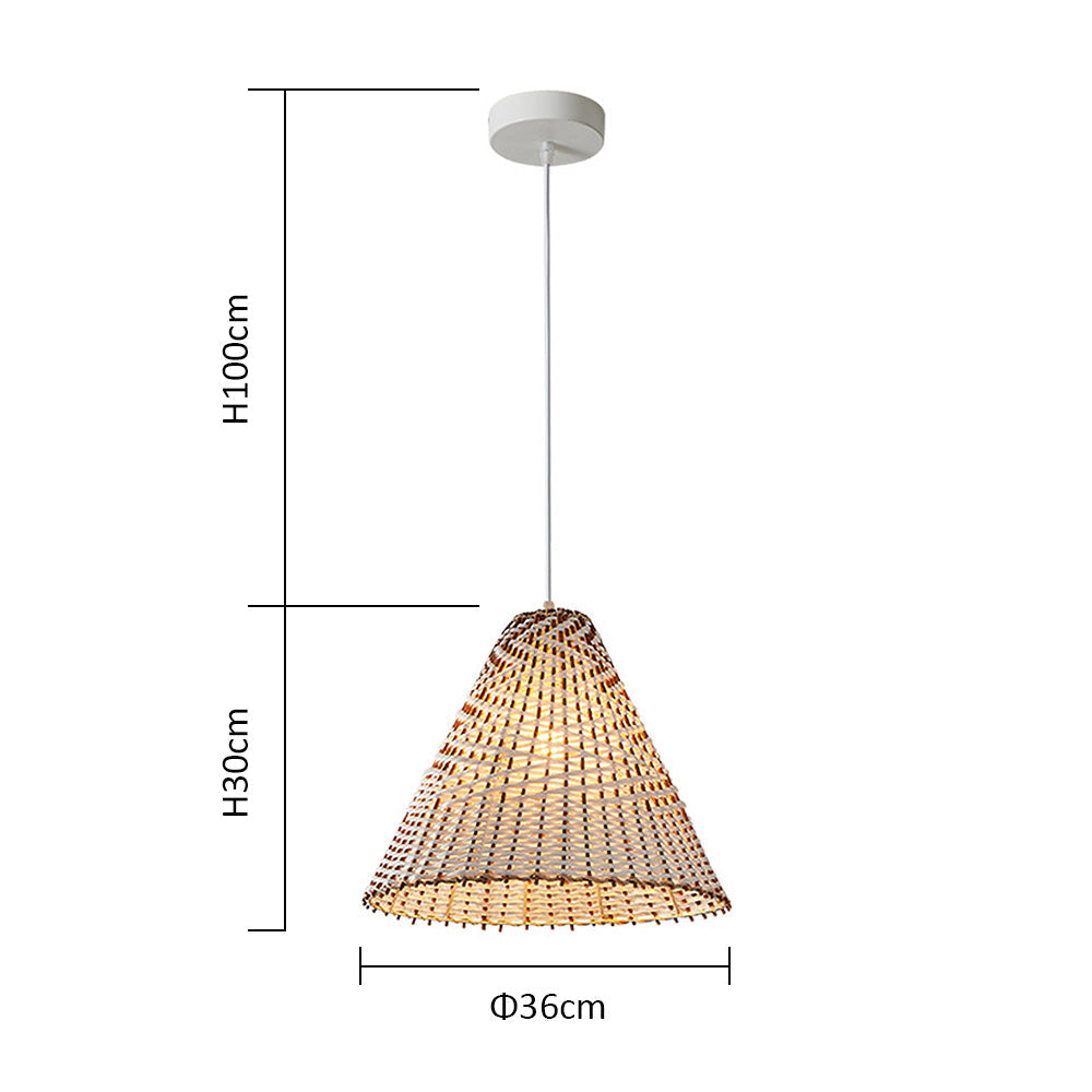 Boho Handgjord Vävd Rådhängande Lampa