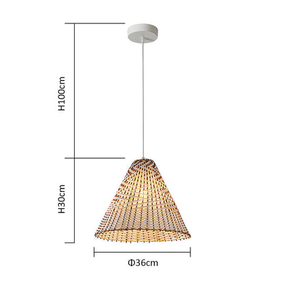 Boho Handgjord Vävd Rådhängande Lampa