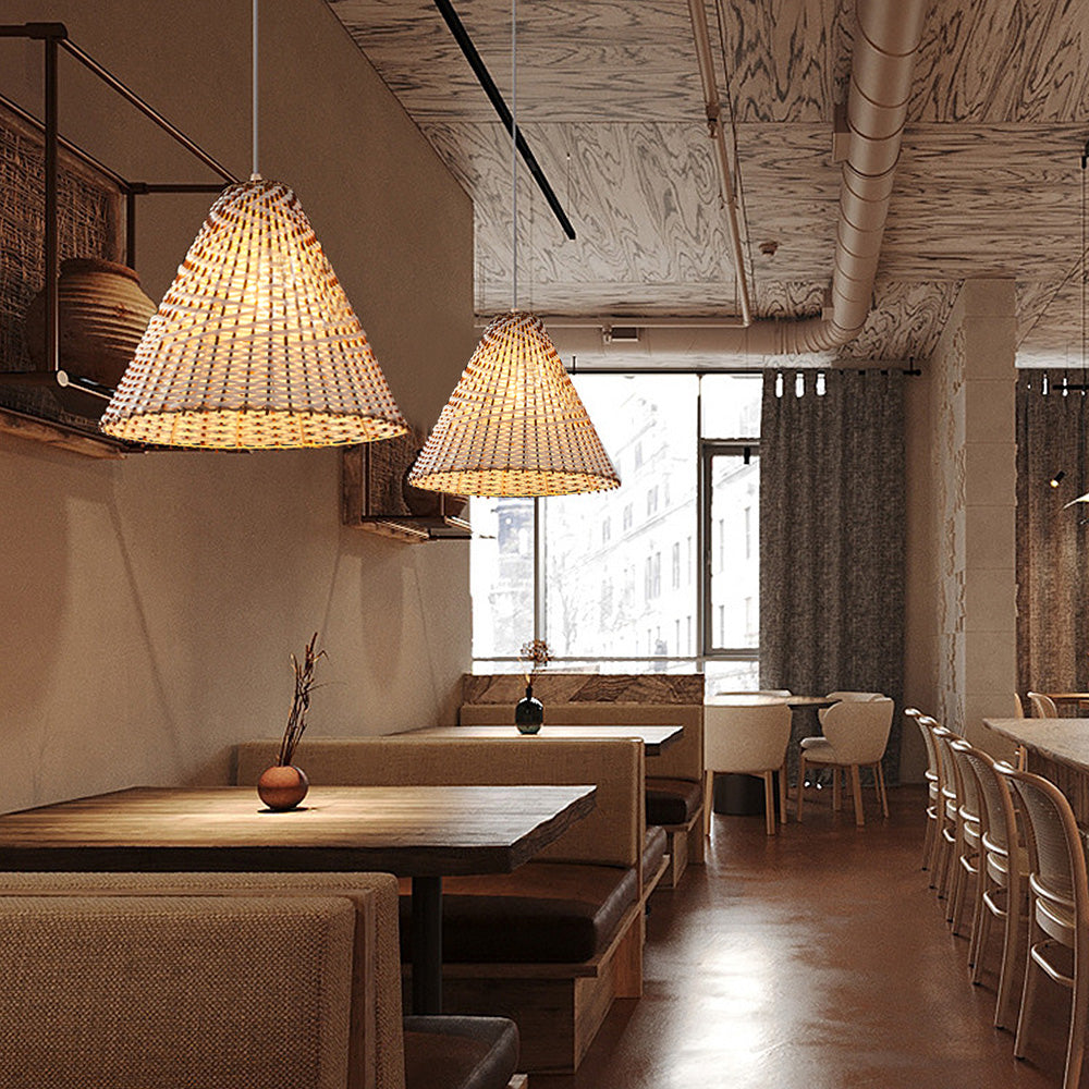 Boho Handgjord Vävd Rådhängande Lampa