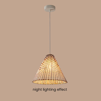 Boho Handgjord Vävd Rådhängande Lampa