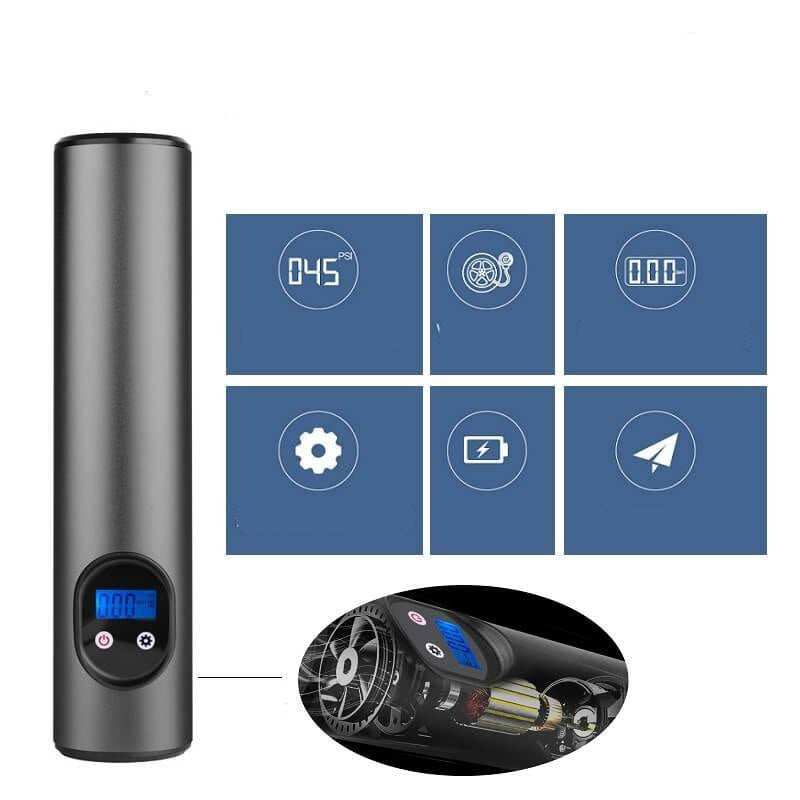 Bärbar Elektrisk Luftkompressor Med Digitaldisplay