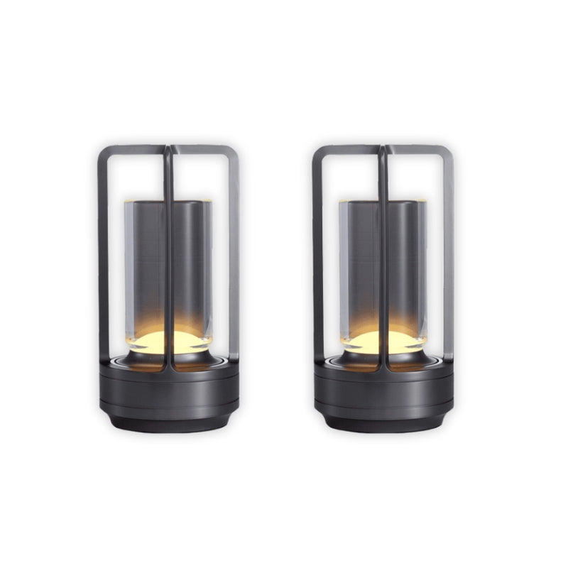 Bärbar LED-lampa med USB-laddningsport och olika ljusinställningar