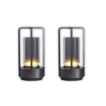 Bärbar LED-lampa med USB-laddningsport och olika ljusinställningar