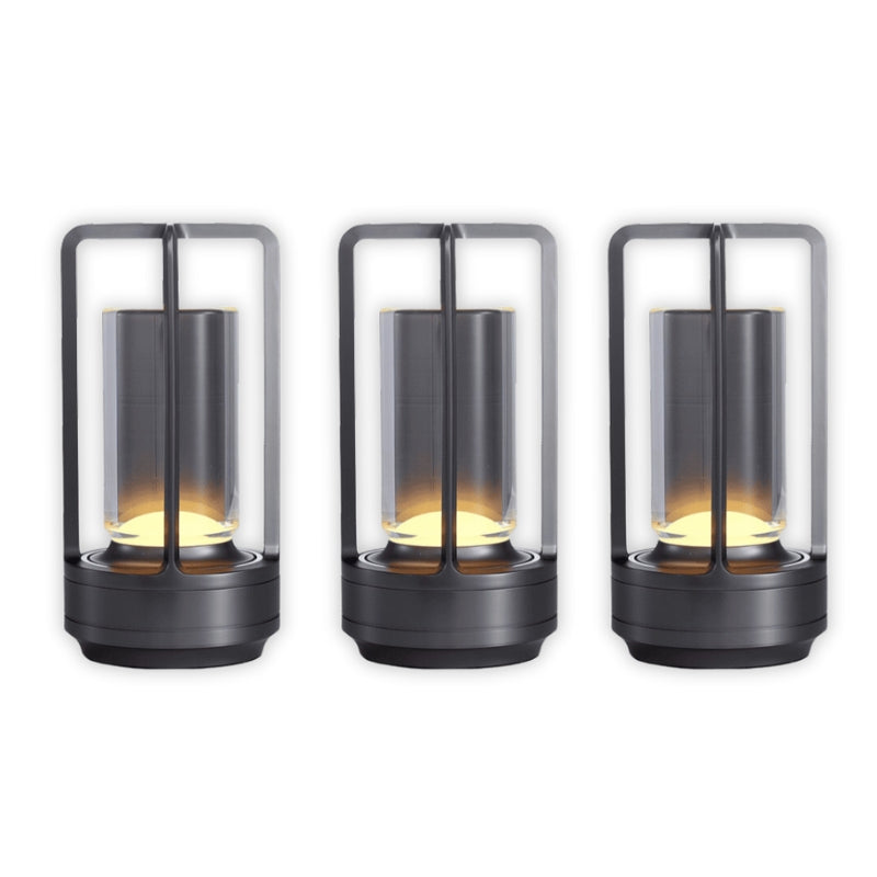Bärbar LED-lampa med USB-laddningsport och olika ljusinställningar