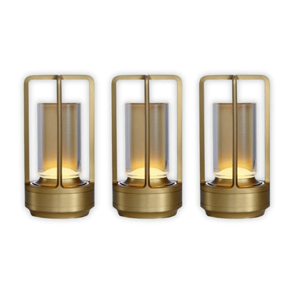 Bärbar LED-lampa med USB-laddningsport och olika ljusinställningar