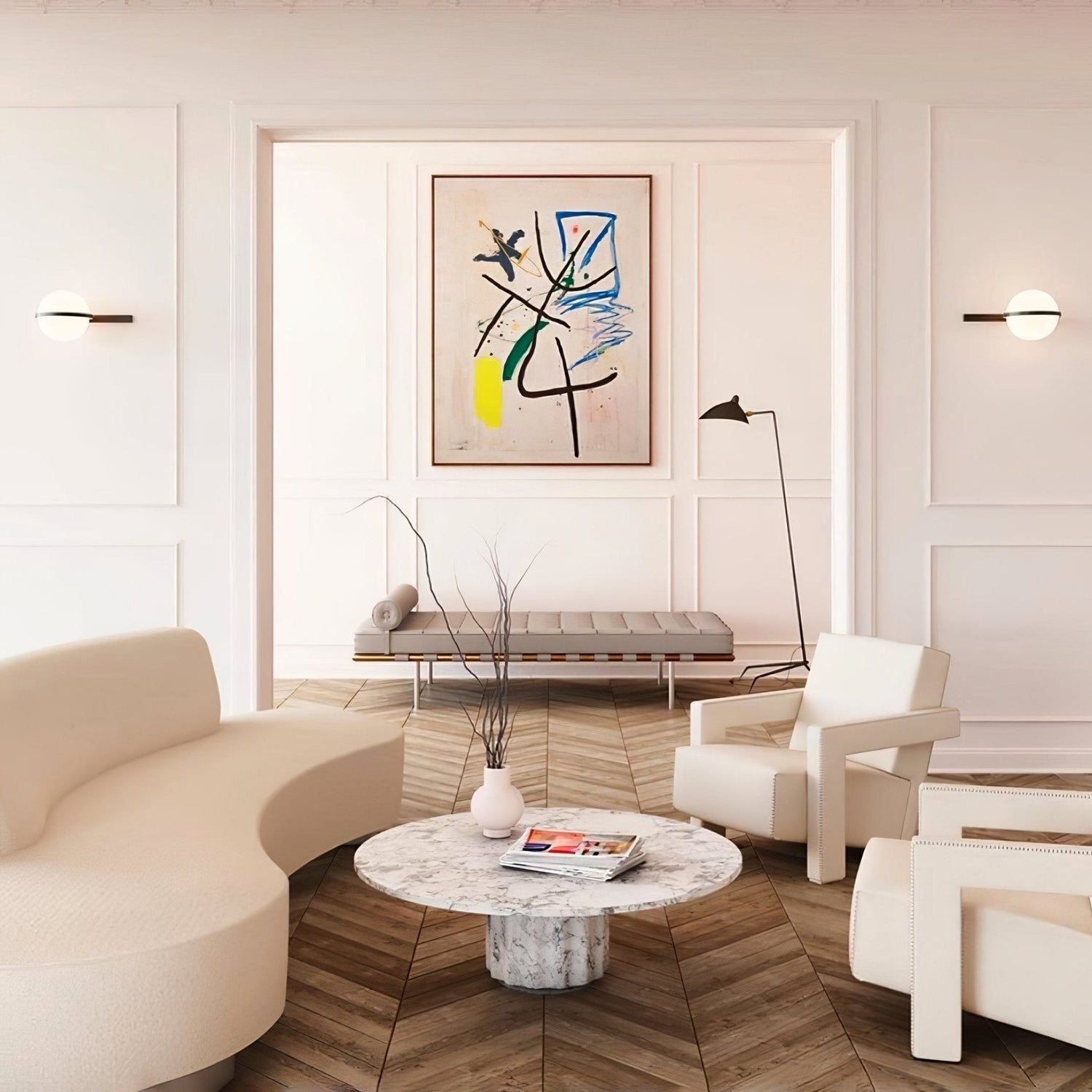 Snygg globformad utomhusvägglampa