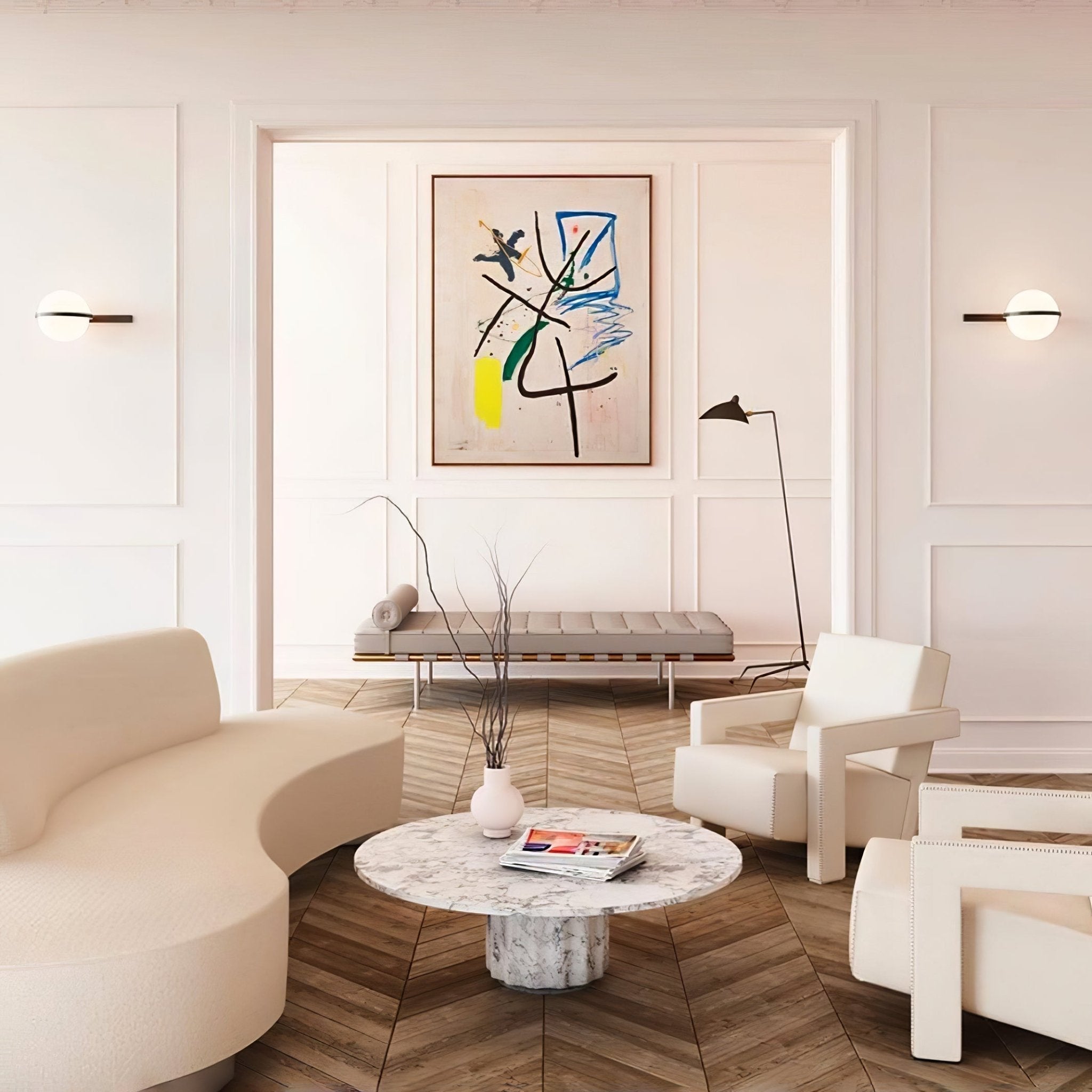 Snygg globformad utomhusvägglampa