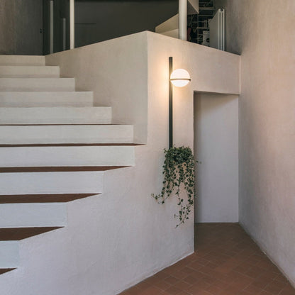 Snygg globformad utomhusvägglampa