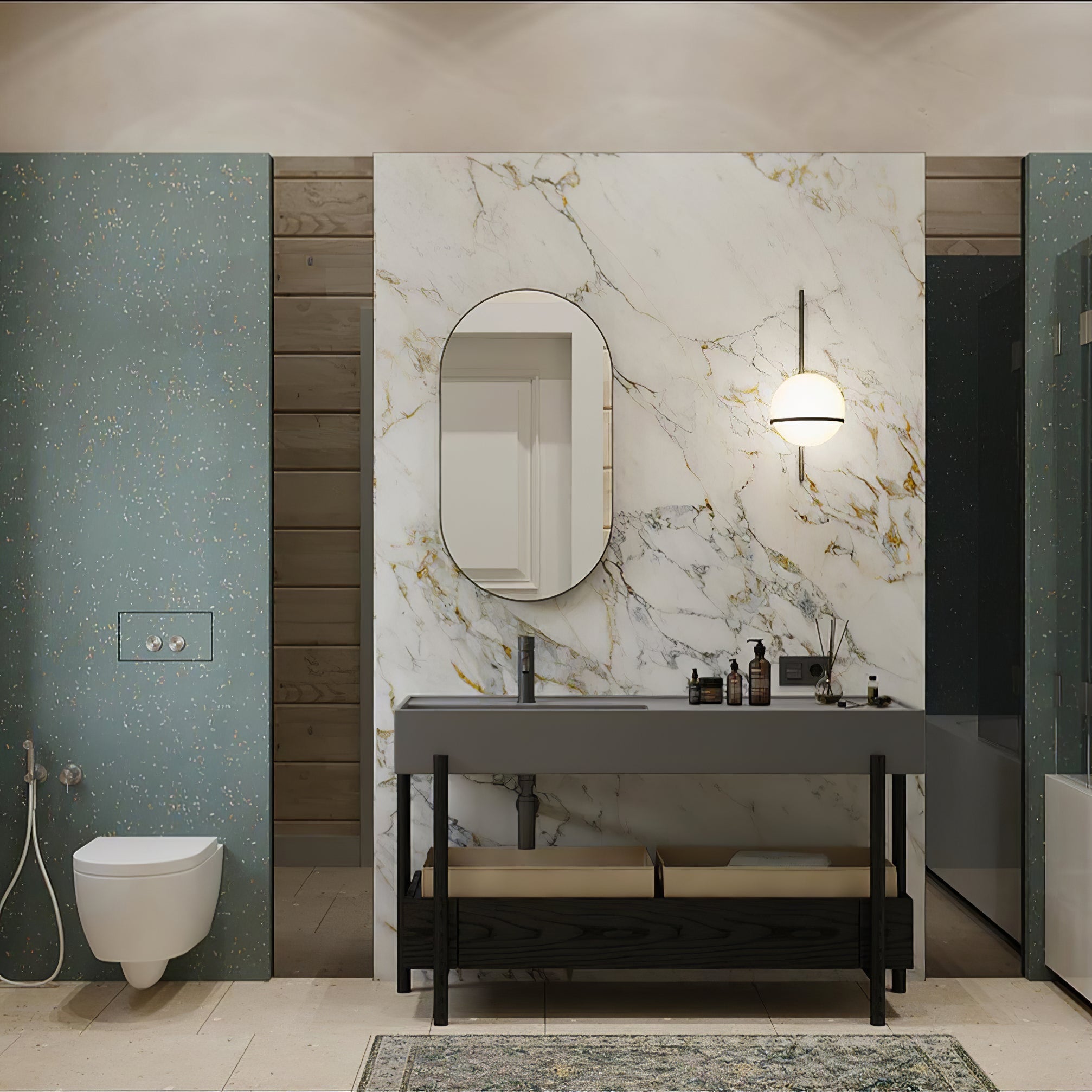 Snygg globformad utomhusvägglampa