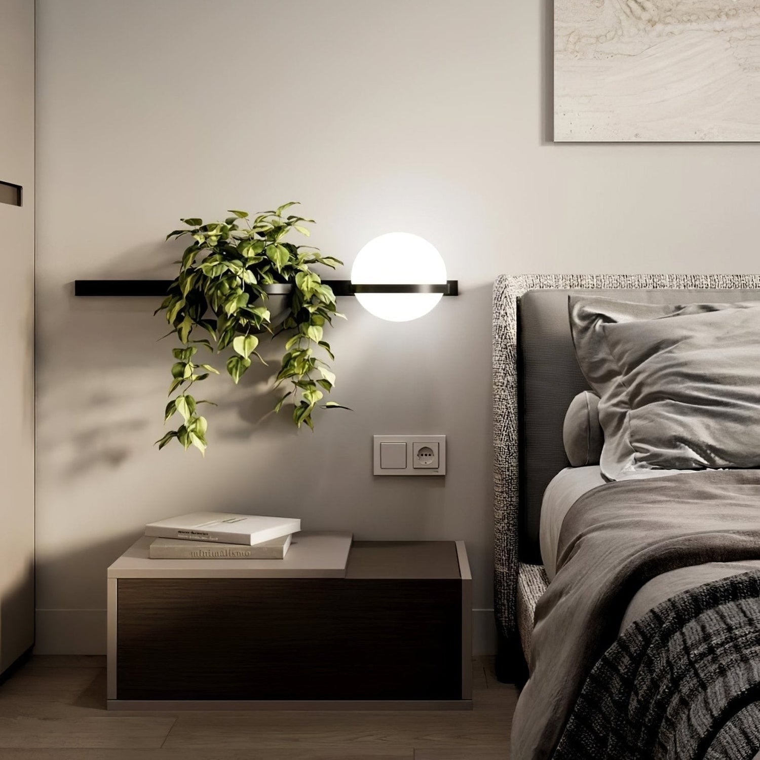 Snygg globformad utomhusvägglampa