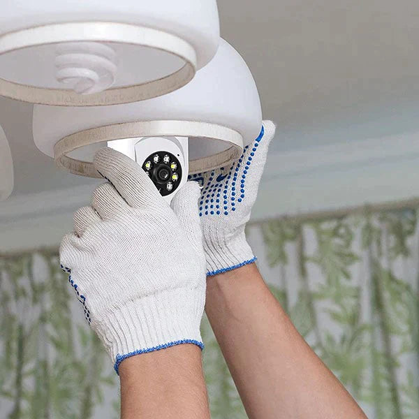 HD Trådlös Utomhus WiFi Övervakningslampa Säkerhetskamera Med Rörelsedetektering