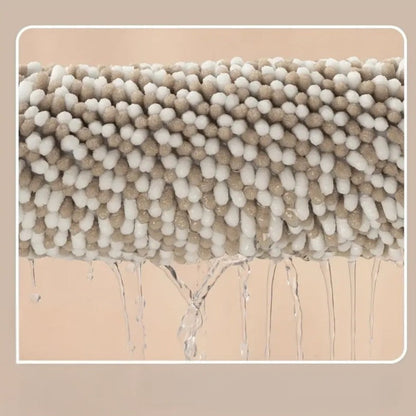 Pebble-Knit Randig Chenille Badmatta