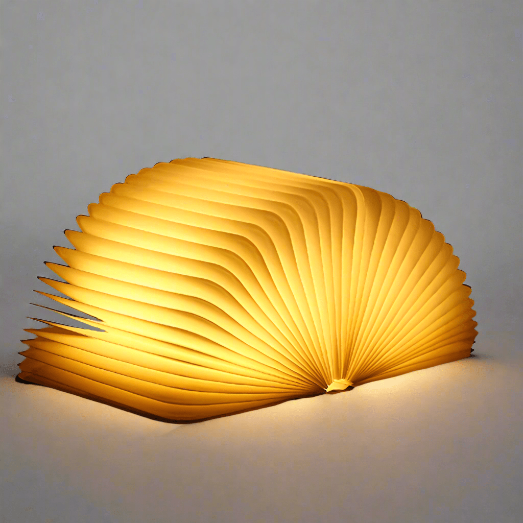Trä Förhäxad Bok Lampa