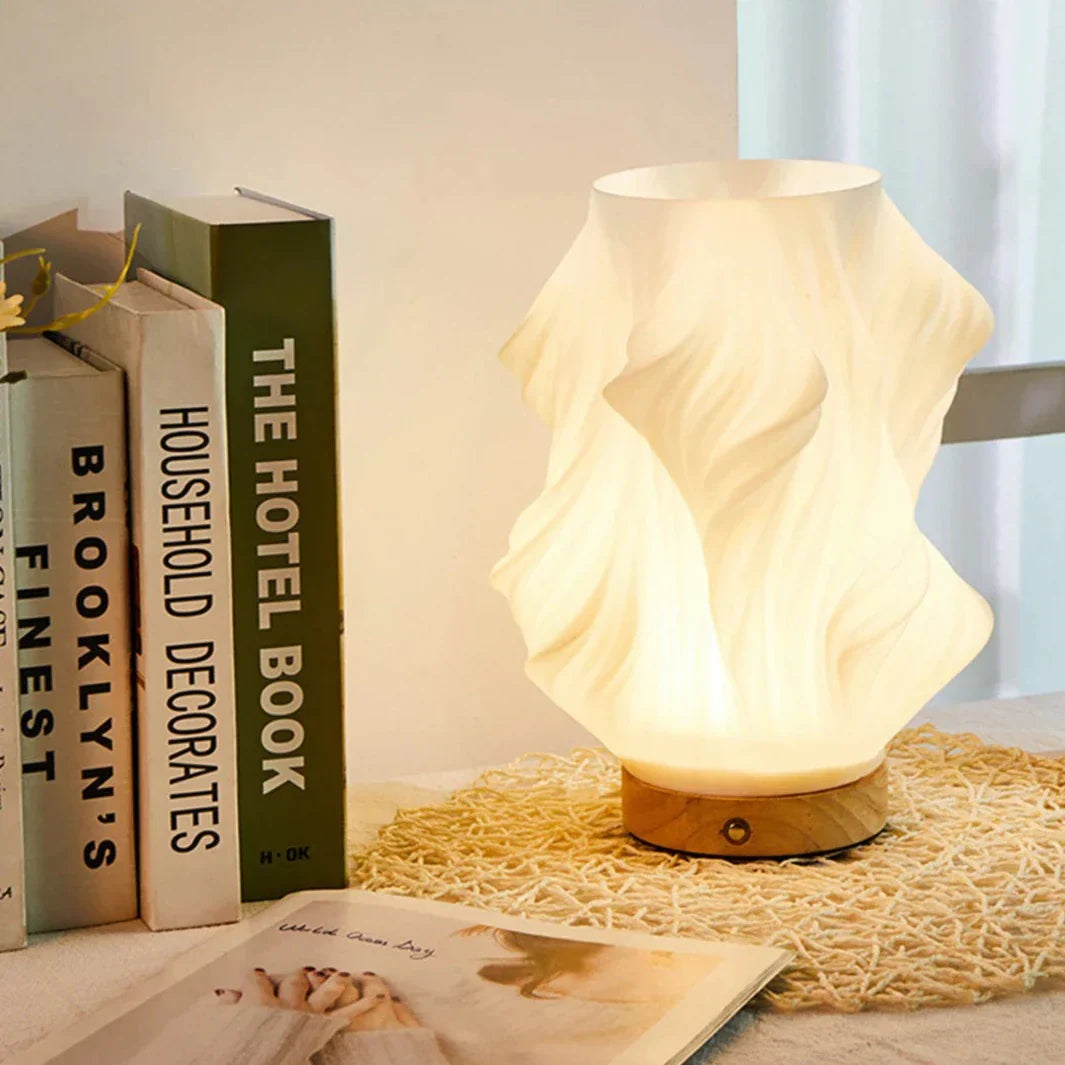 Lumora Serene Wavecrest Lampa - Modern Dimmbar Vågformad LED Ljuskälla för Elegant Heminredning