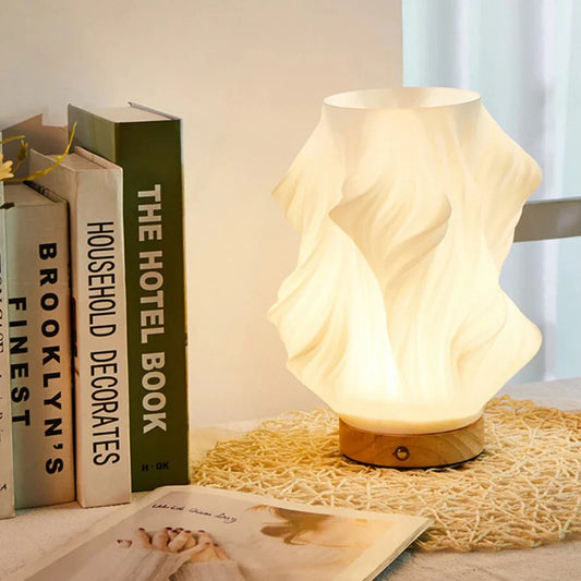 Lumora Serene Wavecrest Lampa - Modern Dimmbar Vågformad LED Ljuskälla för Elegant Heminredning