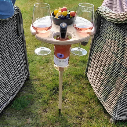 Hopfällbart bord för utomhus - Bärbart vinbord för trädgård och picknick